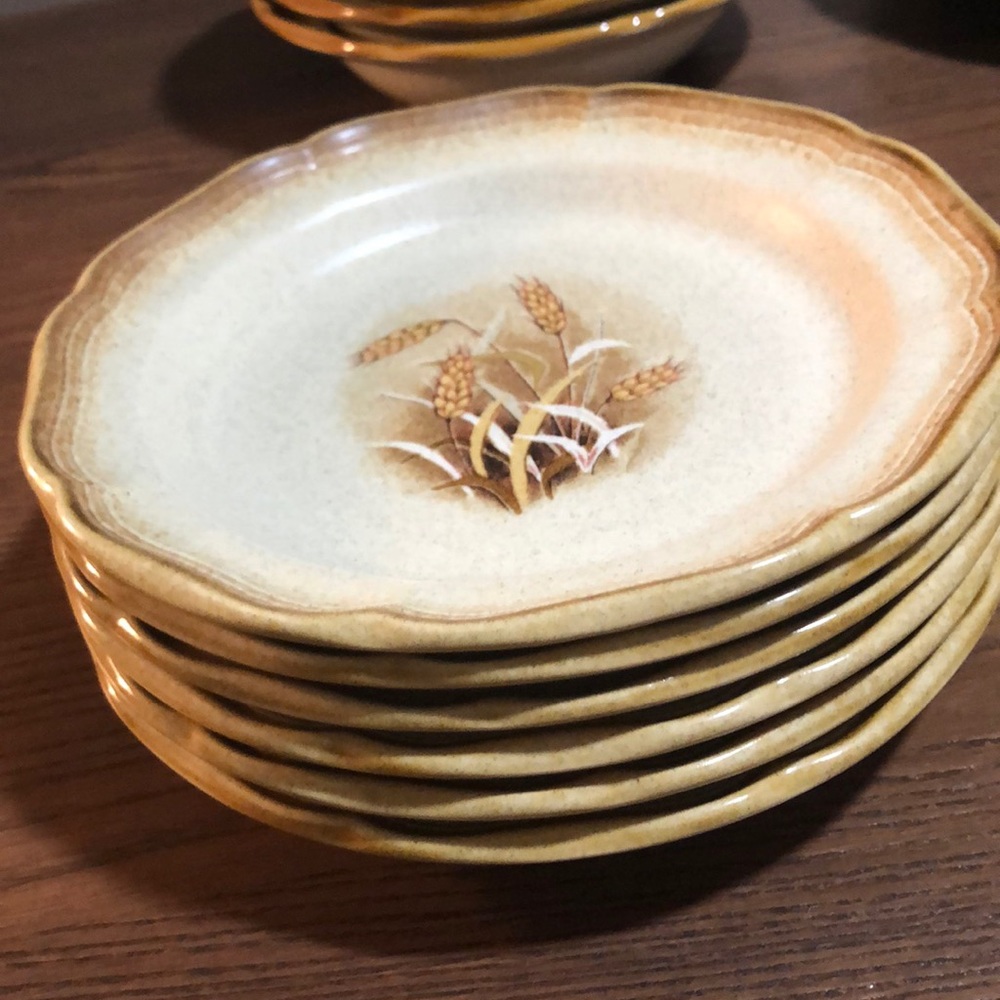 Stoneware mikasa whole wheat🌾small plate set of 6